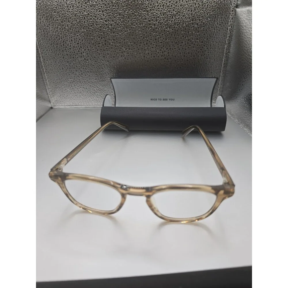 Warby Parker Turner 207 Clear Brown Eyeglasses Sunglasses 46-19-135 Eyewear